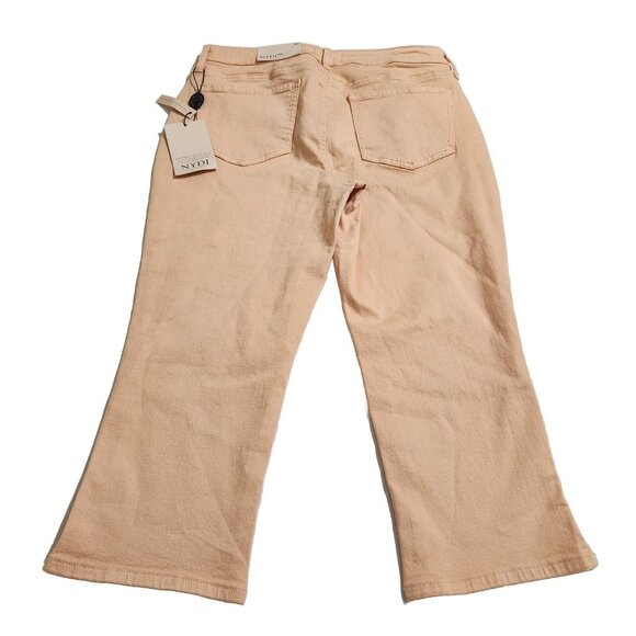 NYDJ Chloe Capri crop stretch Jeans Women's Size 8P Melon Side Slits  NWT ---7 - Picture 2 of 11